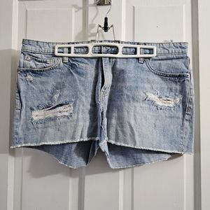 Gap Boyfriend Shorts, light blue, size 12